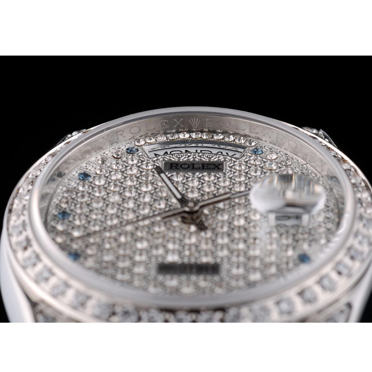 Rolex copies cheap Dial Rolex Bracelet Diamond DayDate Steel Stainless 41986 Plated Diamond Plated 0712